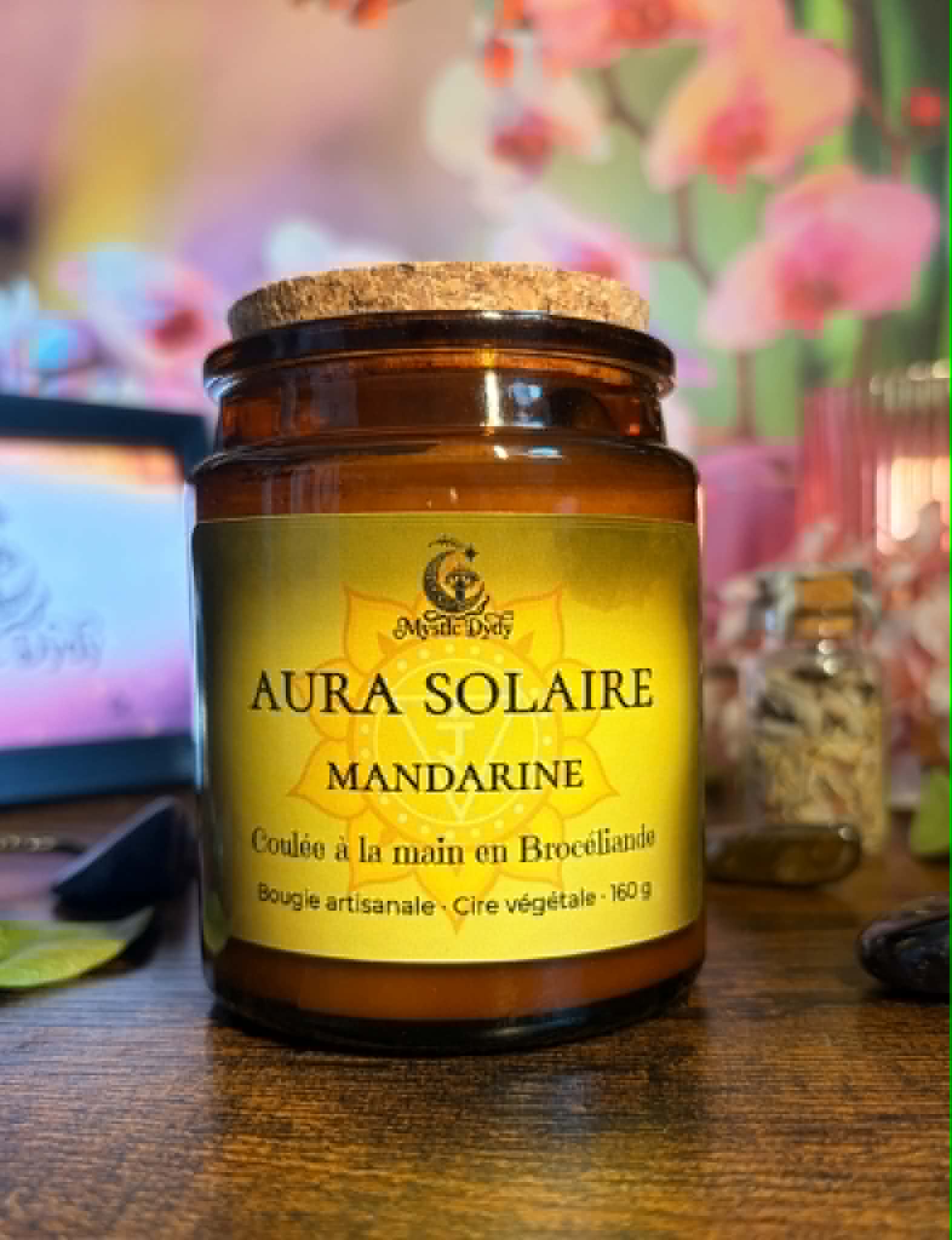Bougie Aura Solaire · Mandarine