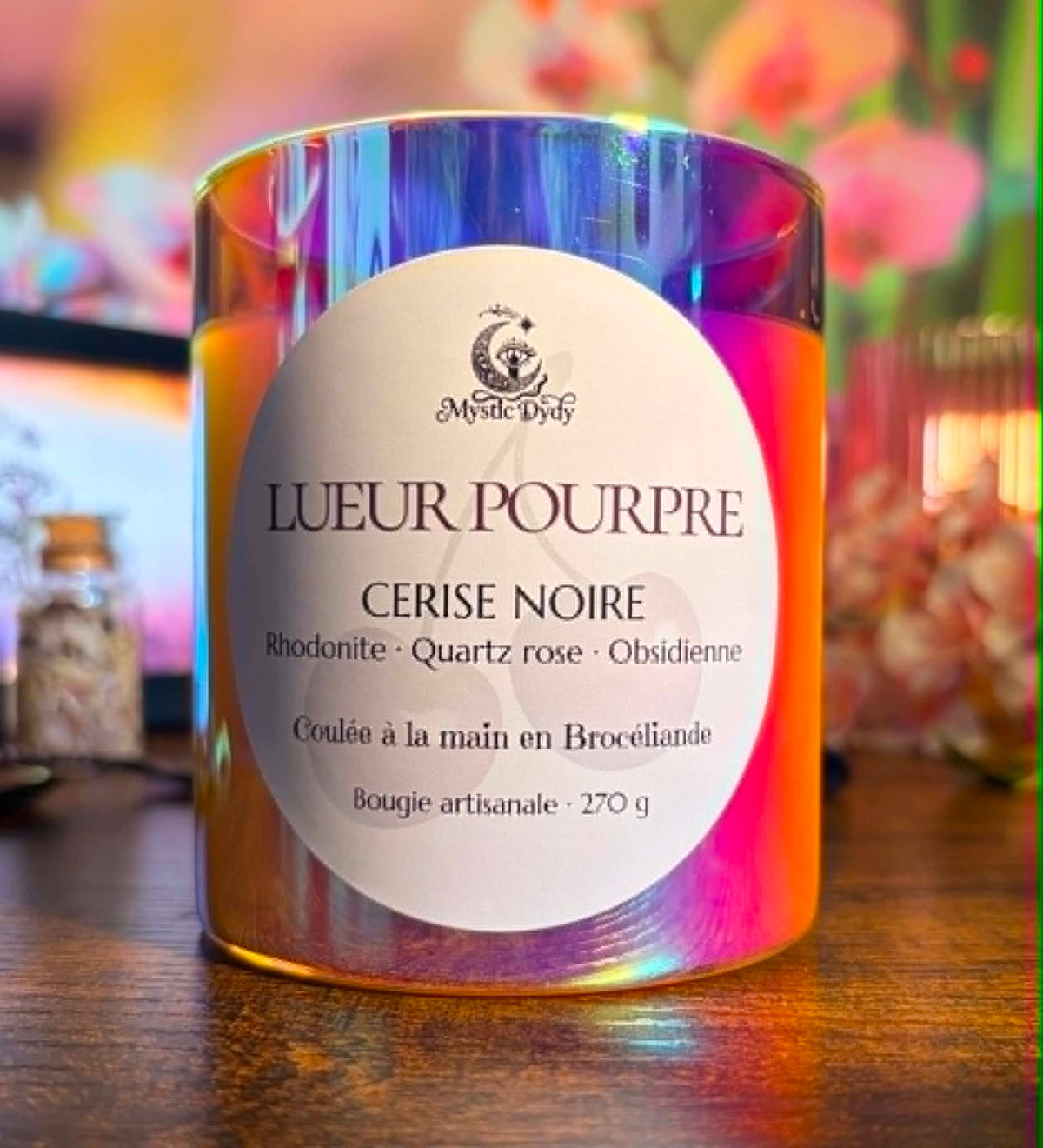 Bougie Lueur Pourpre · Cerise Noire - Mystic Dydy