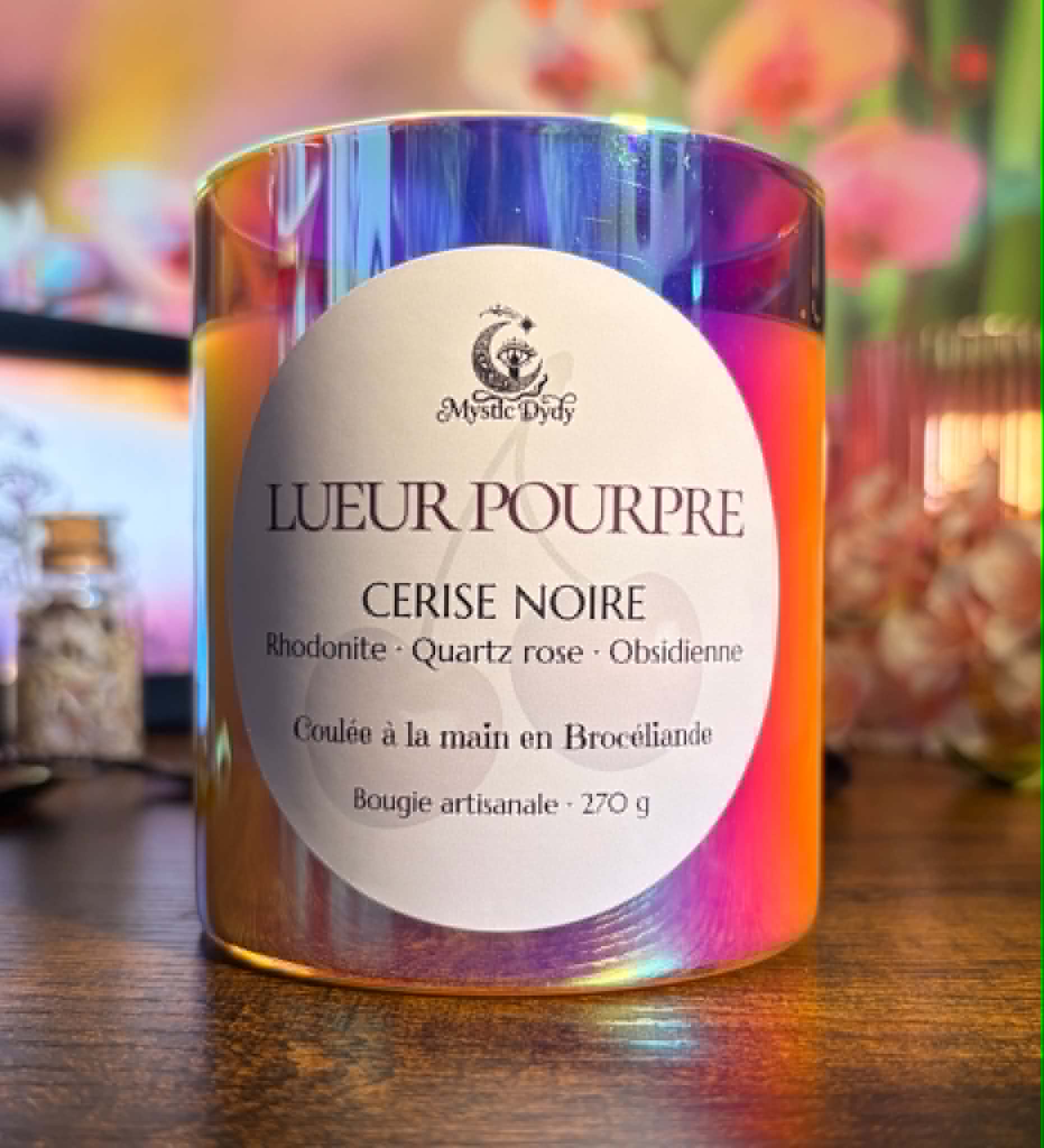 Bougie Lueur Pourpre · Cerise Noire