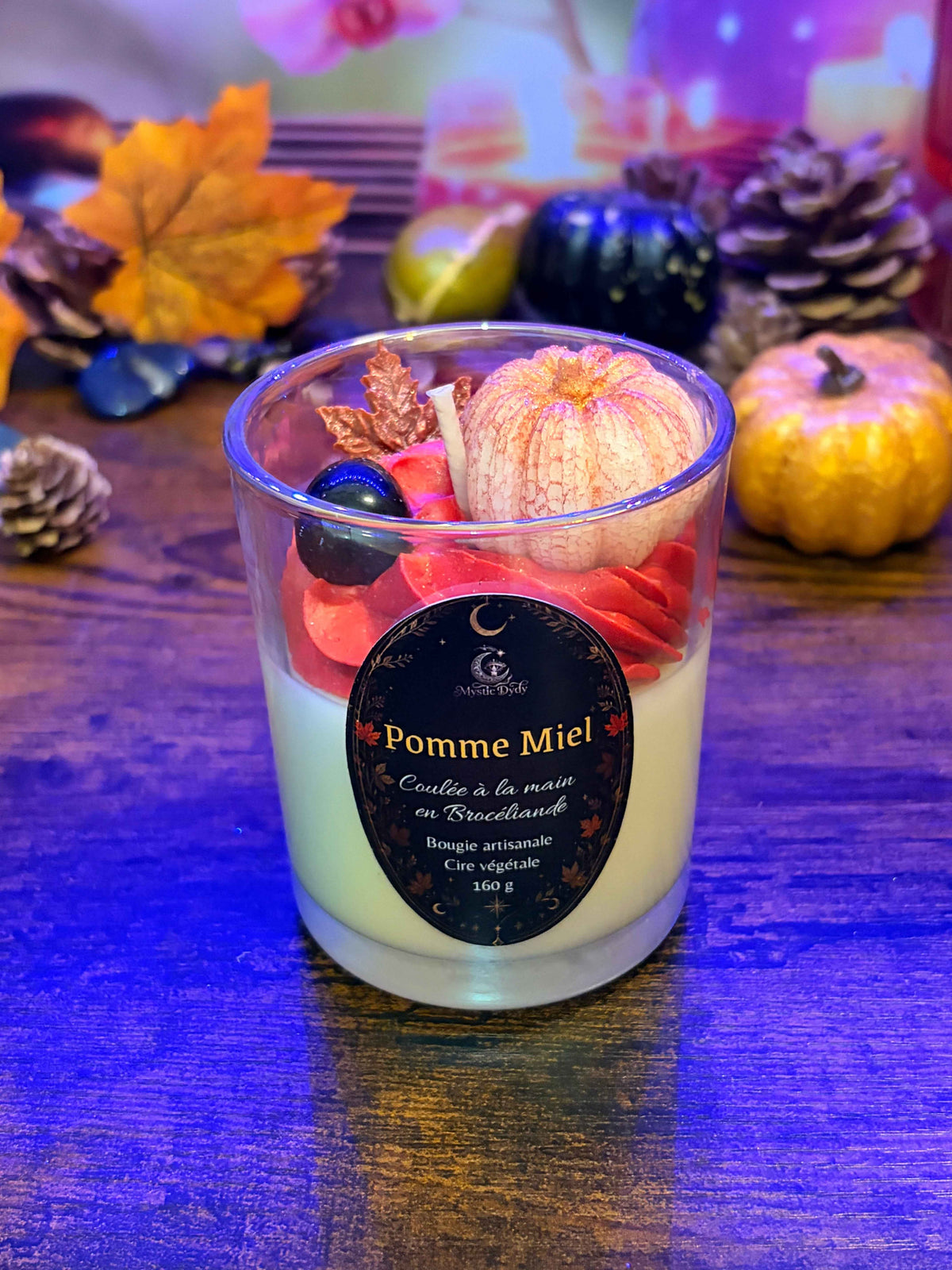 Bougie Chantilly Pomme Miel • Obsidienne noire