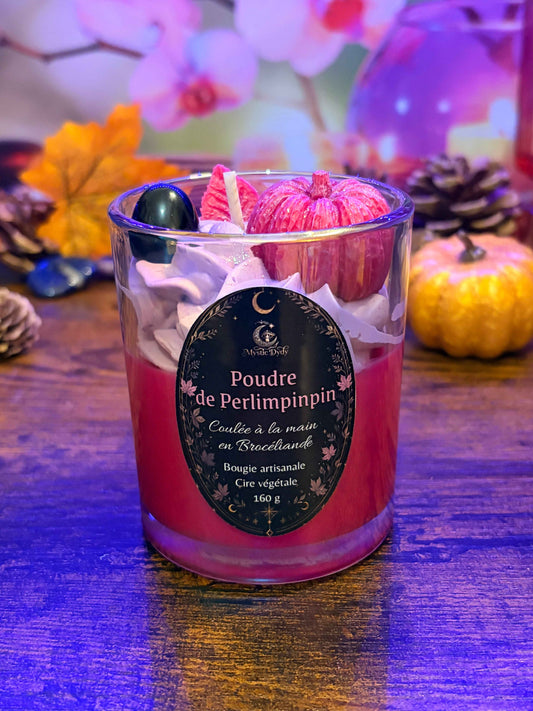 Bougie Chantilly Poudre de Perlimpinpin • Obsidienne noire