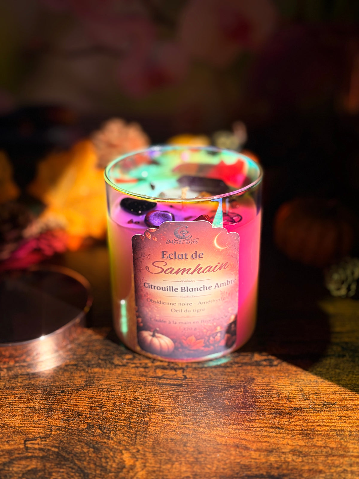 Bougie Éclat de Samhain • Citrouille blanche ambrée