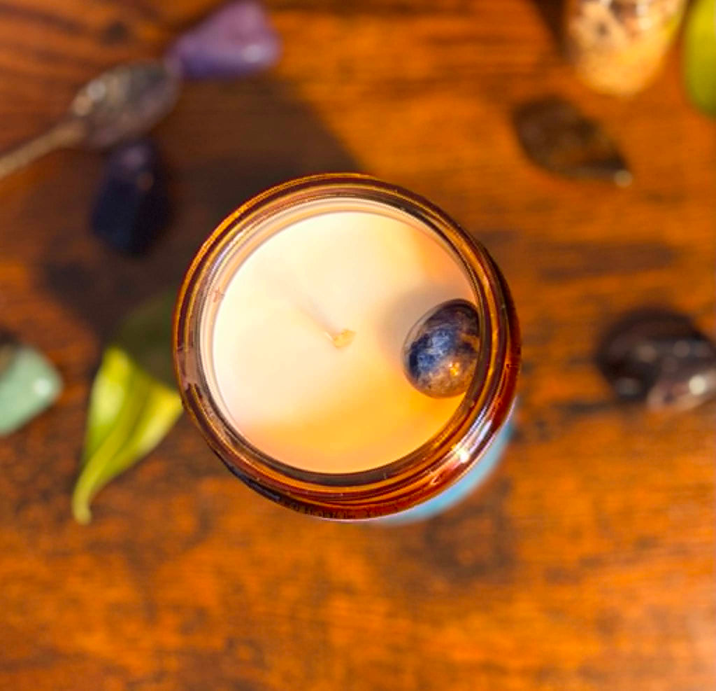 Bougie Murmure de l’Âme • Sauge Basilic Menthe • Chakra Gorge - Mystic Dydy