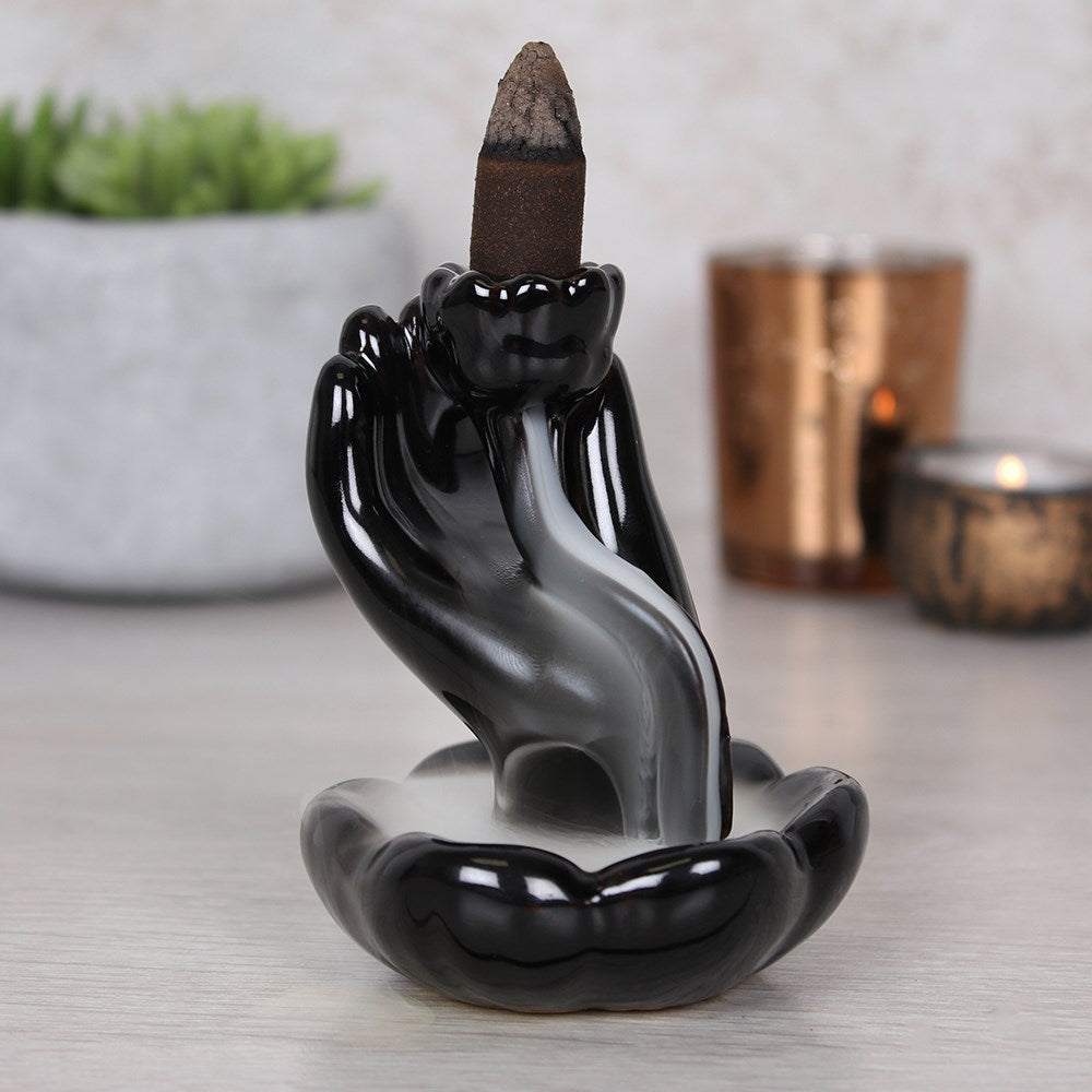 Brûleur d’encens à reflux • Main de Lotus