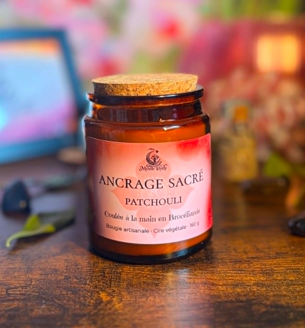 Bougie Ancrage Sacré · Patchouli