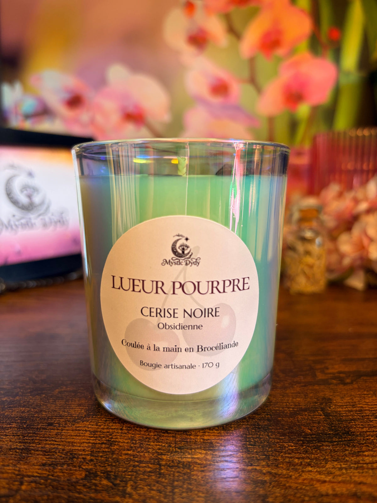Bougie Lueur Pourpre · Cerise Noire - Mystic Dydy